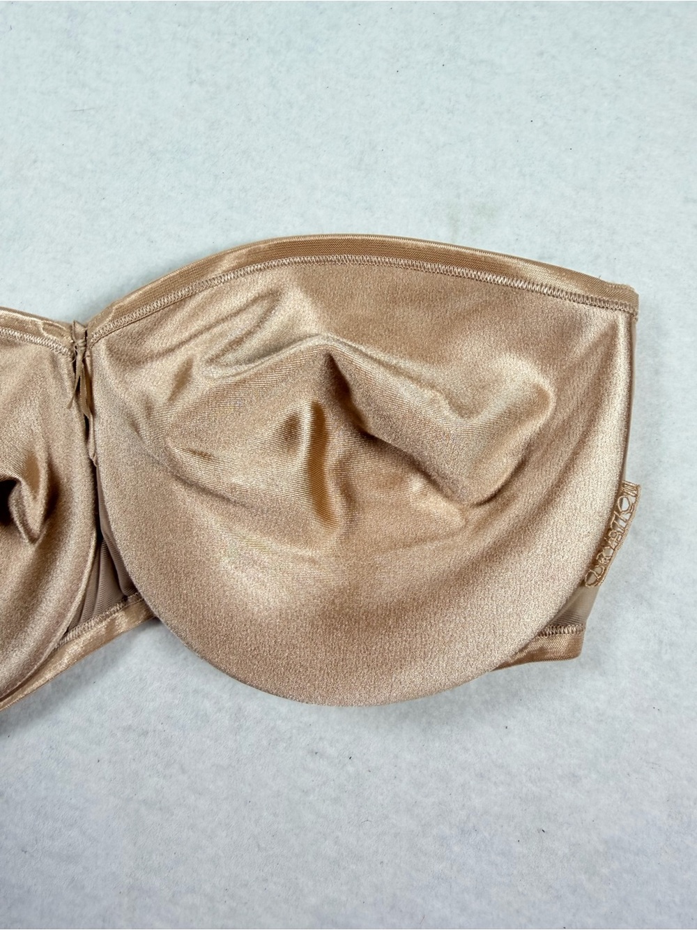 Curvation 40DD Strapless Underwire Bra Nude Beige Full Coverage NWT - Picture 4 of 11